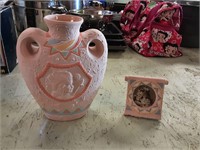 Beauitful Ceramic Vase & Matching Frame