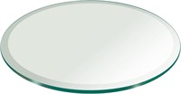 24 Round Glass Table Top 1/4 Thick Beveled Edge
