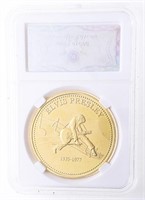 24kt Gold Overlay Medallion - Elvis Presley (135-1