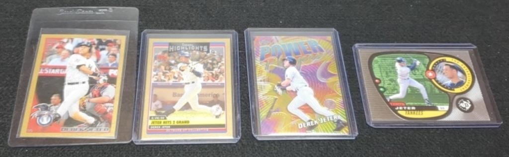 4 Derek Jeter Baseball Cards