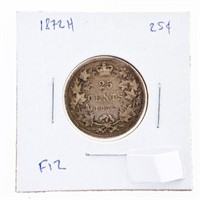 1872H Canada Silver 25 Cents