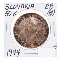 Slovakia 50K 1944 .3690 Silver