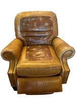 A Motion Craft Leather Recliner w/ Longhorn