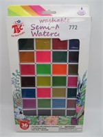 TBC Washable Semi-Moist Watercolours - 36 Colours