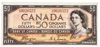 Bank of Canada 1954 $50 Devil's Face AU55