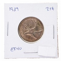 Canada 1939 Silver 25 Cents