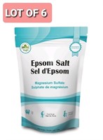 Lot of 6, Yogti Natural Epsom Salt, Magnesium sulf