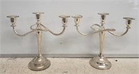 SILVER PLATED CANDELABRAS