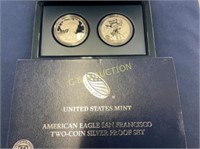 2012 SILVER AMERICAN EAGLES 2 COIN PROOF SET