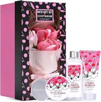 Bath and Body Gift Set for Women - Cherry Blossom