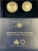 2019 (2)SILVER PRIDE OF 2 NATIONS COINS LIMITED ED