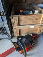 JONSERED GAS CHAIN SAW AND OILS WITH CRATE