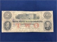 $2 1861 BANK OF SC BILL