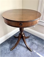 Round Duncan Phyfe Drum/Accent Table