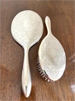 Birks Regency Plate Hand Mirror & Brush Set