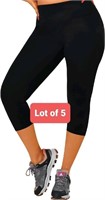 Lot of 5: we fleece Plus Size Leggings for Women-S
