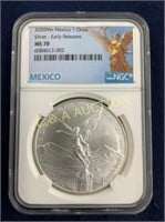 2020 1 OZ SILVER MS70 LIBERTAD EARLY RELEASE