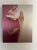 Deborah Shenck Metallic Tulip Raised Frame Art