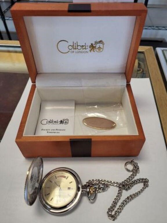 COLIBRI POCKET WATCH AND GIFT BOX