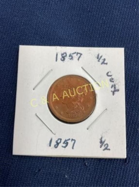 1857 1/2C COIN