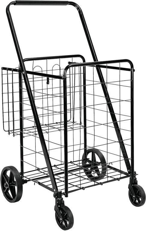Amazon Basics Foldable Shopping Utility Cart with