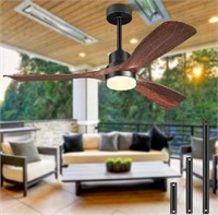 Forrovenco Ceiling Fan with Lights and Remote, 52