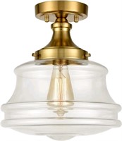 JEENKAE Modern Gold Semi Flush Mount Ceiling Light