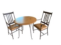 A 3pc Table and Chairs, Table Top Has Scratches