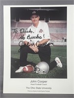 A John Cooper (Signed) OSU Head Football Coach