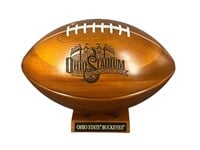 An Ohio State Engraved Wood Football See Photo