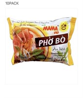 10 PACK MAMA PHO BO INSTANT NOODLES