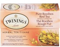 TWININGS PURE ROOIBOS RED TEA (20 TEABAGS )B/B