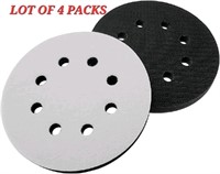 LOT OF 4 PACKS - 5 Inch 8 Holes Sponge Cushion Buf