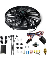 BLACKHORSE-RACING 16 Inch Electric Radiator Fan Hi