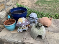 A Variety Of Pots and Toad Houses