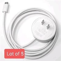 Lot of 5, Google Home Mini Power Cord, Replacement