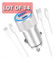 Lot of 14, Veetone iPhone Fast Car Charger, 48W Du