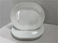5 White Corelle Oval Plates