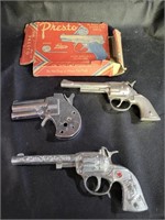 VTG Cap Pistols & Empty Box - Hubley & More