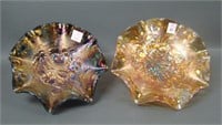 Two Imperial Pansy Ruffled Bowls