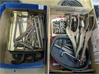 GROUP OF ALLEN WRENCHES, CLAMPS