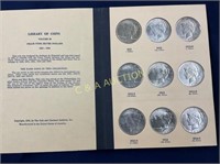 1921-1935 COMPLETE SET PEACE TYPE SILVER DOLLARS
