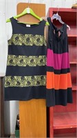 Summer dresses - green/black- size XL & orange