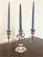 Convertible 3 Holder Candlestick Silver Plate on
