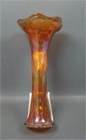 Imperial Dk Marigold Beaded Bullseye Vase
