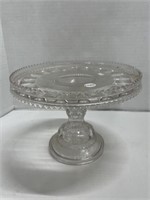 Uranium Glass Pedestal Cake Plate