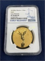 2018 1 OZ GOLD PF70 REVERSE LIBERTAD EARLY RELEASE