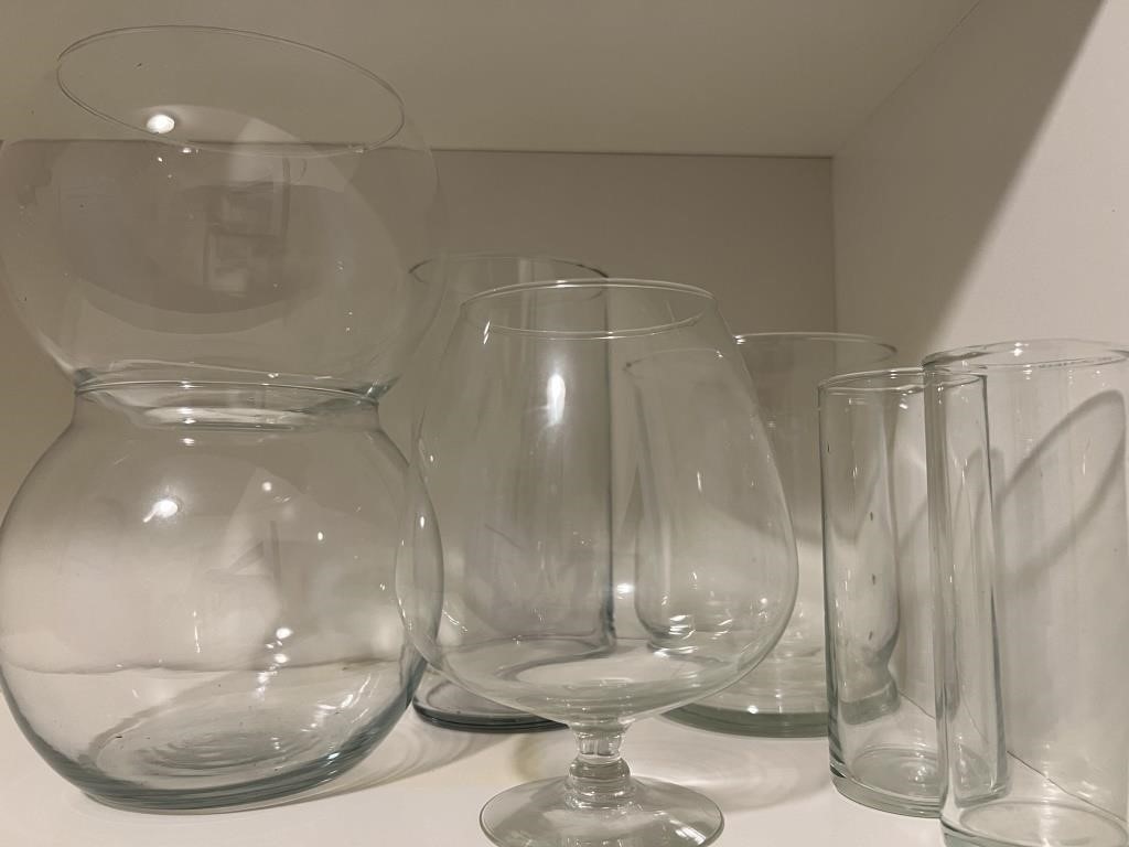 Lot of Assorted Glass Vases