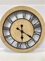 24" rustic style wall clock