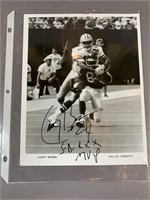 Dallas Cowboys Signed Larry Brown 8x10